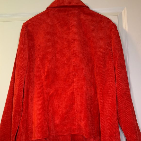 Requirements Red Corduroy Blazer, in Women's Size XL - Picture 6 of 8